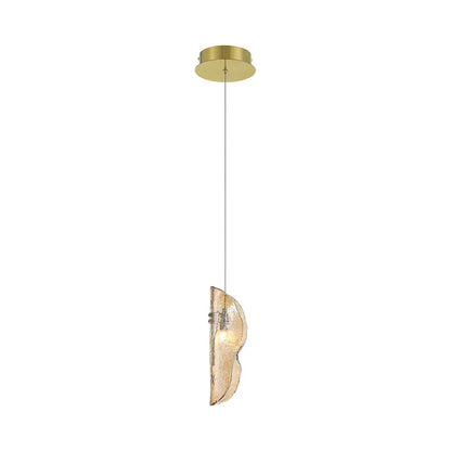 Sorrento Pendant Light in Gold/Amber.