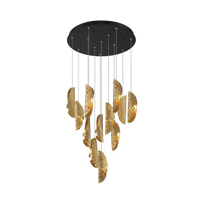 Sorrento Round Chandelier in Black/Copper (12-Light).