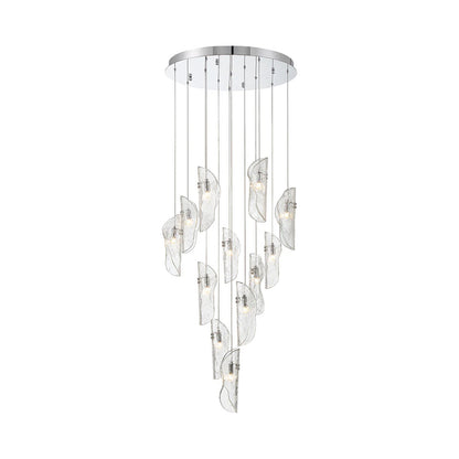 Sorrento Round Chandelier in Chrome/Clear (12-Light).