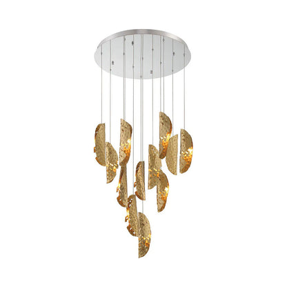Sorrento Round Chandelier in Chrome/Copper (12-Light).