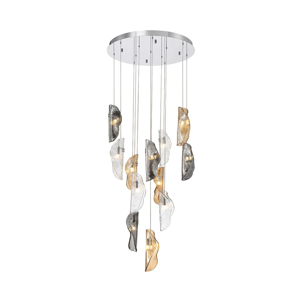 Sorrento Round Chandelier in Chrome/Mixed (12-Light).