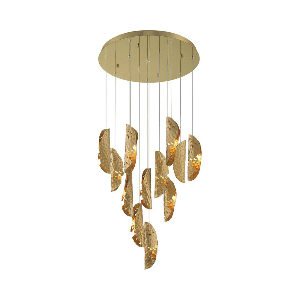 Sorrento Round Chandelier in Gold/Copper (12-Light).