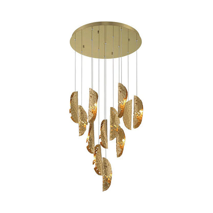 Sorrento Round Chandelier in Gold/Copper (12-Light).
