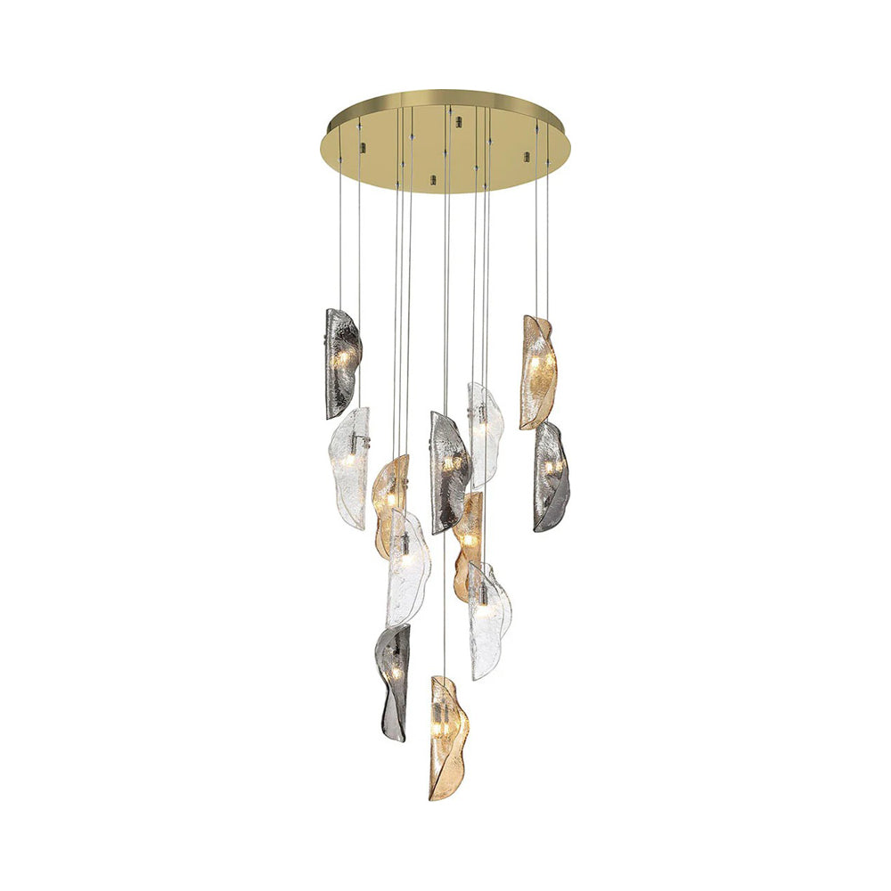 Sorrento Round Chandelier in Gold/Mixed (12-Light).