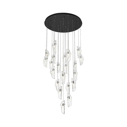 Sorrento Round Chandelier in Black/Clear (21-Light).
