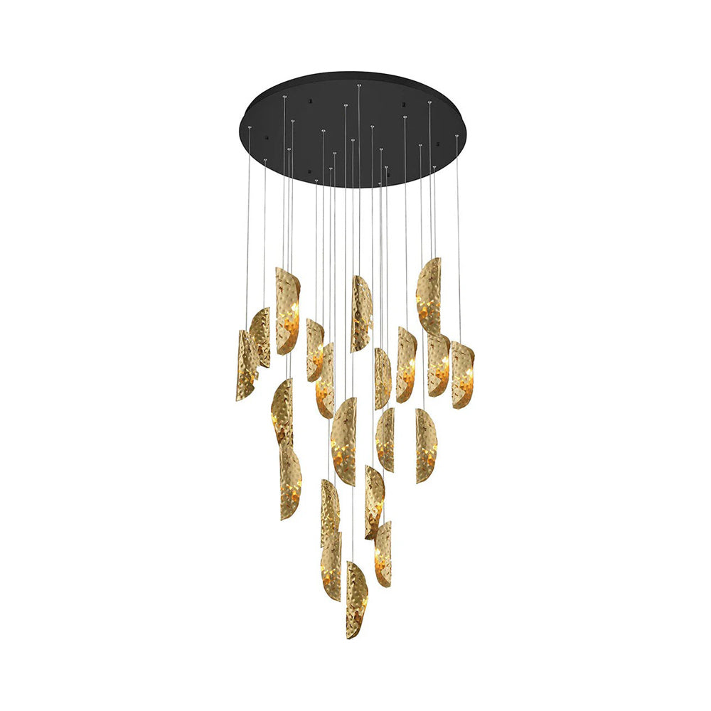Sorrento Round Chandelier in Black/Copper (21-Light).