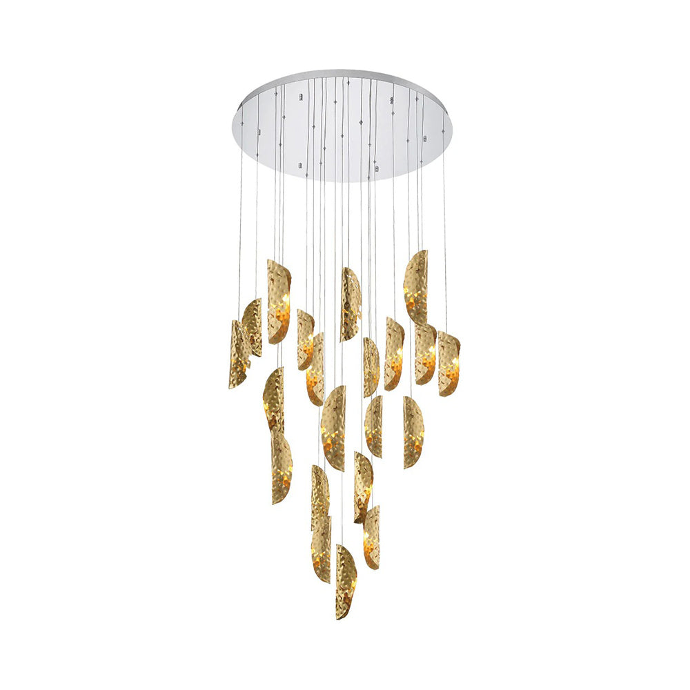 Sorrento Round Chandelier in Chrome/Copper (21-Light).