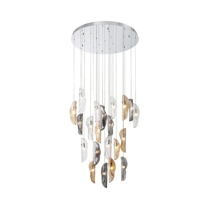 Sorrento Round Chandelier in Chrome/Mixed (21-Light).