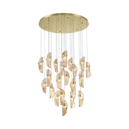 Sorrento Round Chandelier in Gold/Amber (21-Light).