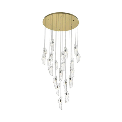 Sorrento Round Chandelier in Gold/Clear (21-Light).