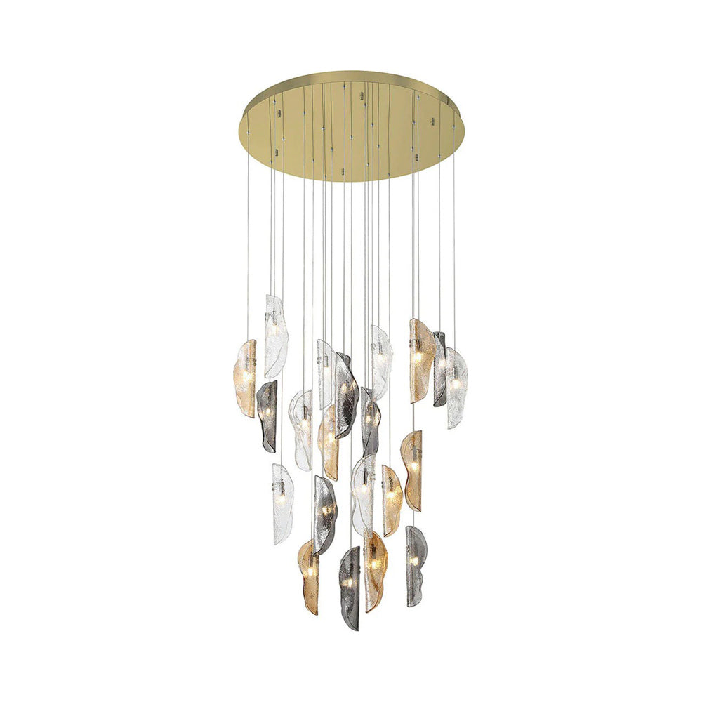 Sorrento Round Chandelier in Gold/Mixed (21-Light).