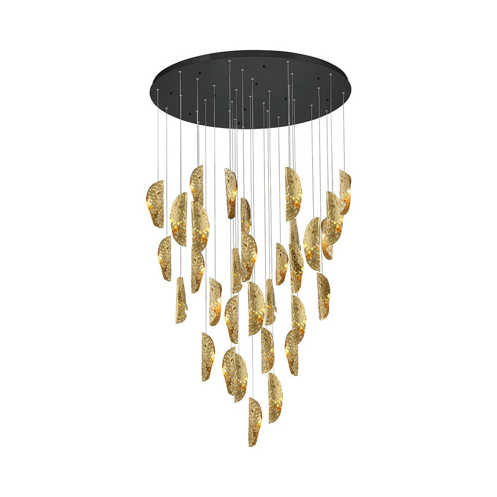 Sorrento Round Chandelier in Black/Copper (32-Light).