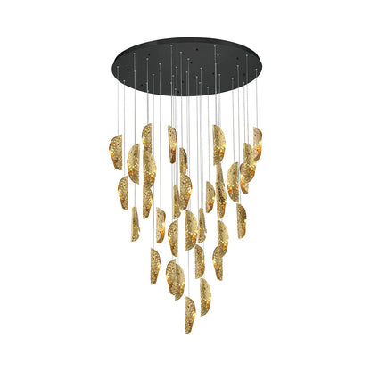 Sorrento Round Chandelier in Black/Copper (32-Light).
