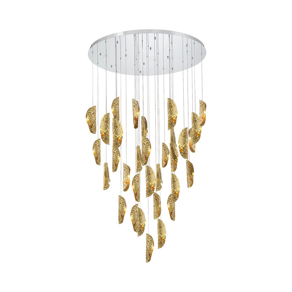 Sorrento Round Chandelier in Chrome/Copper (32-Light).