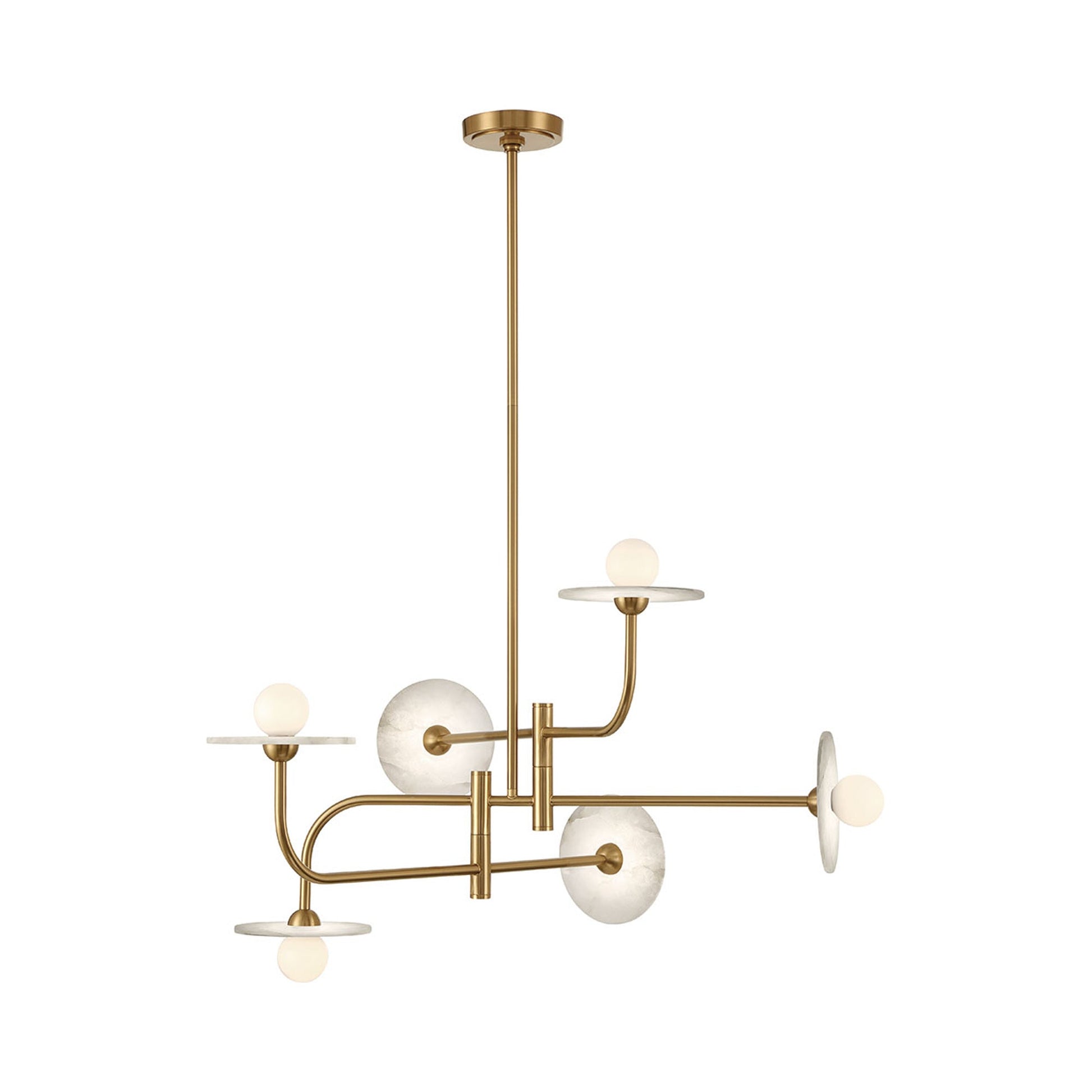Teramo Chandelier in Brushed Brass (6-Light).