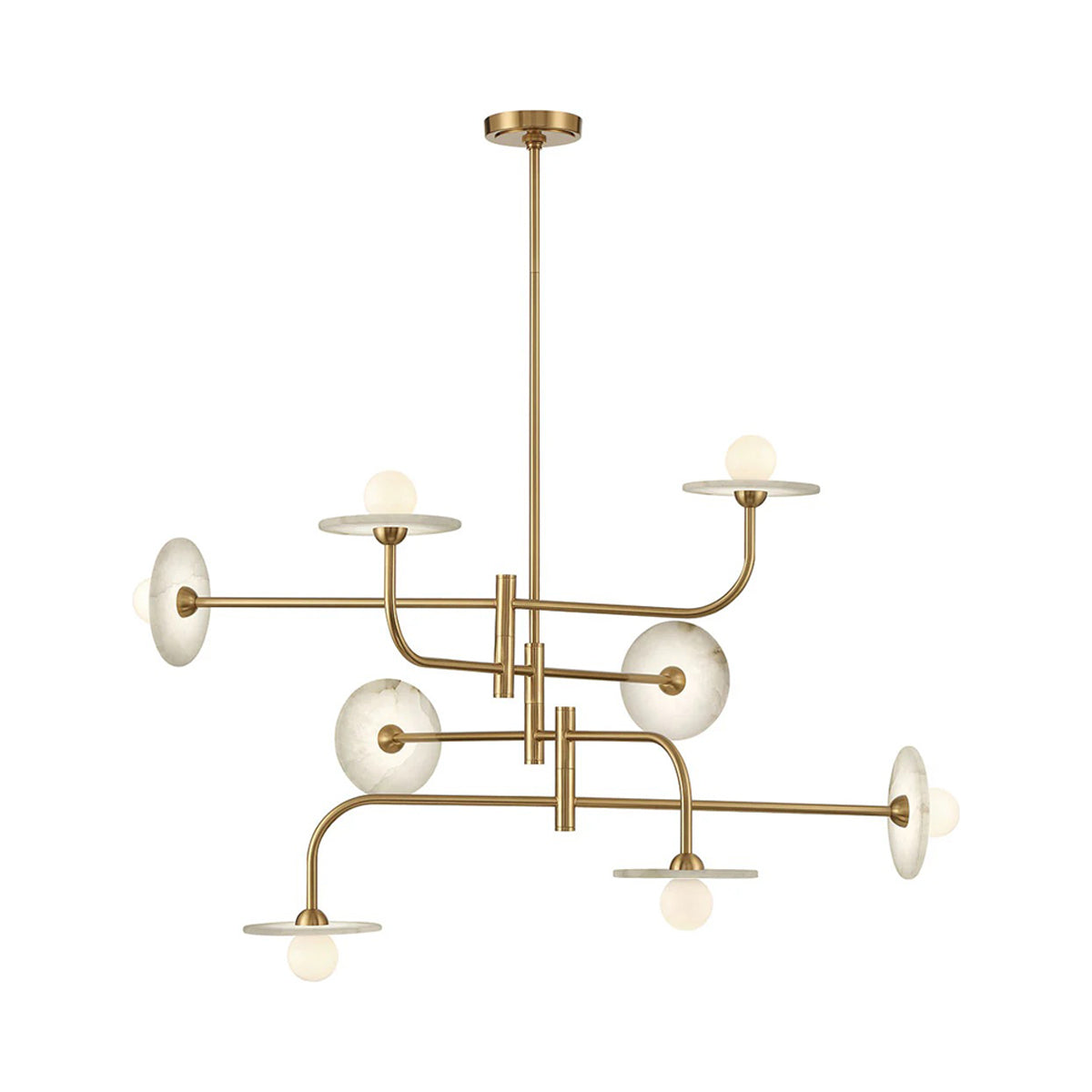 Teramo Chandelier in Brushed Brass (8-Light).