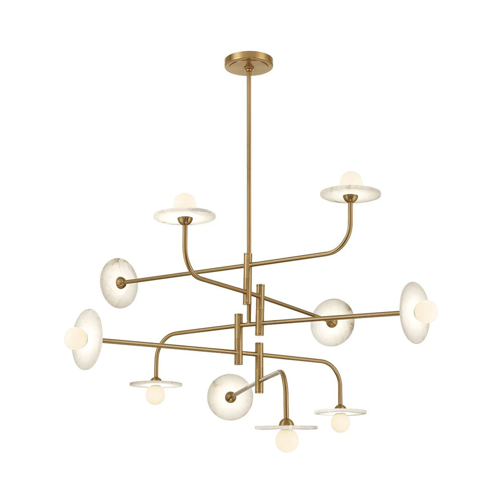 Teramo Chandelier in Brushed Brass (10-Light).