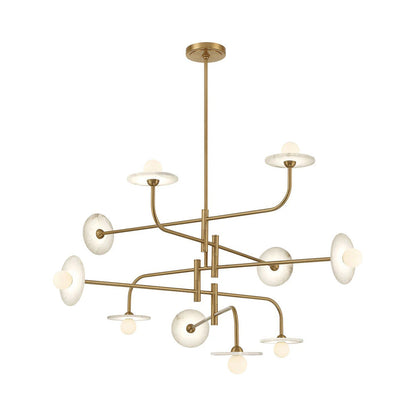 Teramo Chandelier in Brushed Brass (10-Light).