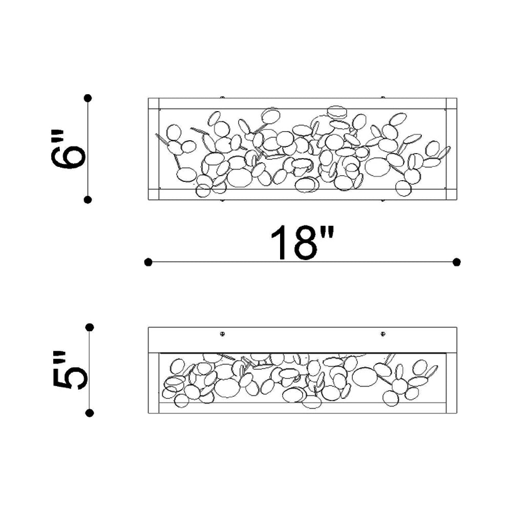 Terlizzi LED Bath Vanity Light - line drawing.