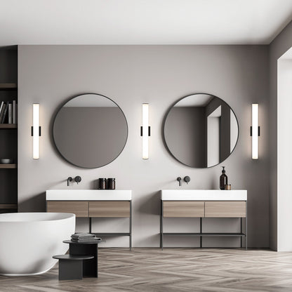 Trani LED Bath Vanity Light in bathroom.