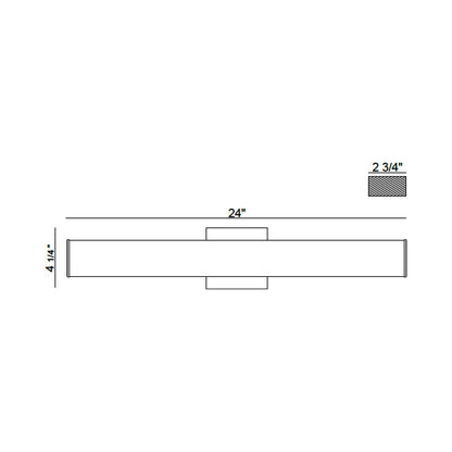 Trani LED Bath Vanity Light - line drawing.