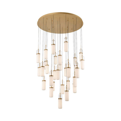 Verona Grand LED Chandelier in Painted Antique Brass.