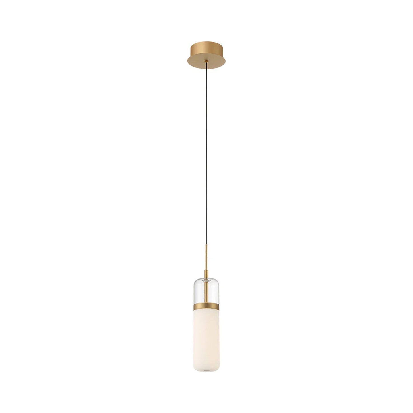 Verona LED Pendant Light in Painted Antique Brass.