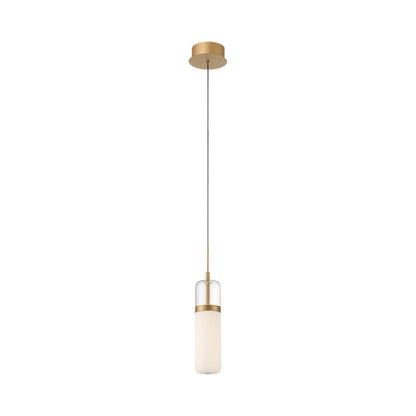 Verona LED Pendant Light in Painted Antique Brass.