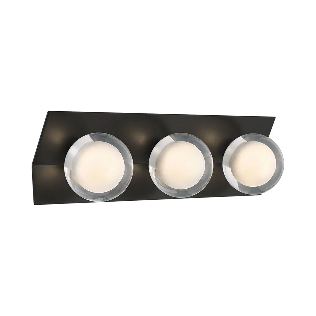 Vinci LED Bath Vanity Light in Metallic Black (3-Light).