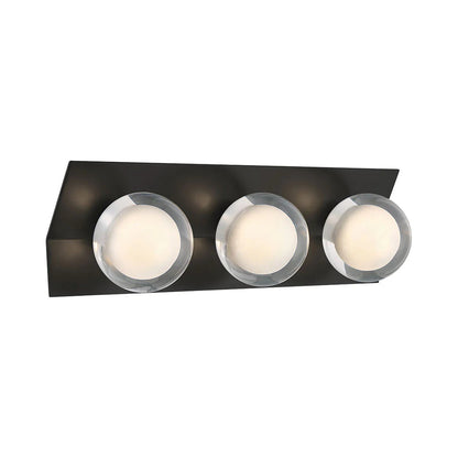 Vinci LED Bath Vanity Light in Metallic Black (3-Light).
