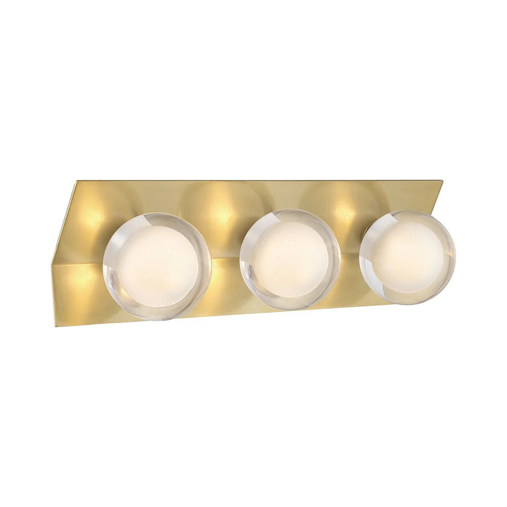 Vinci LED Bath Vanity Light in Soft Brass (3-Light).