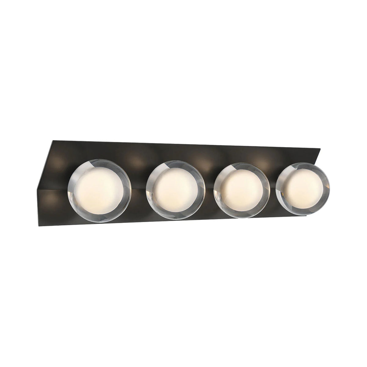 Vinci LED Bath Vanity Light in Metallic Black (4-Light).