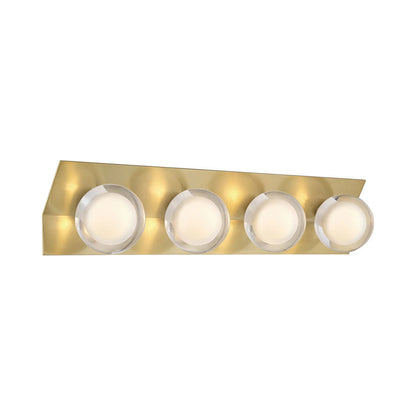 Vinci LED Bath Vanity Light in Soft Brass (4-Light).