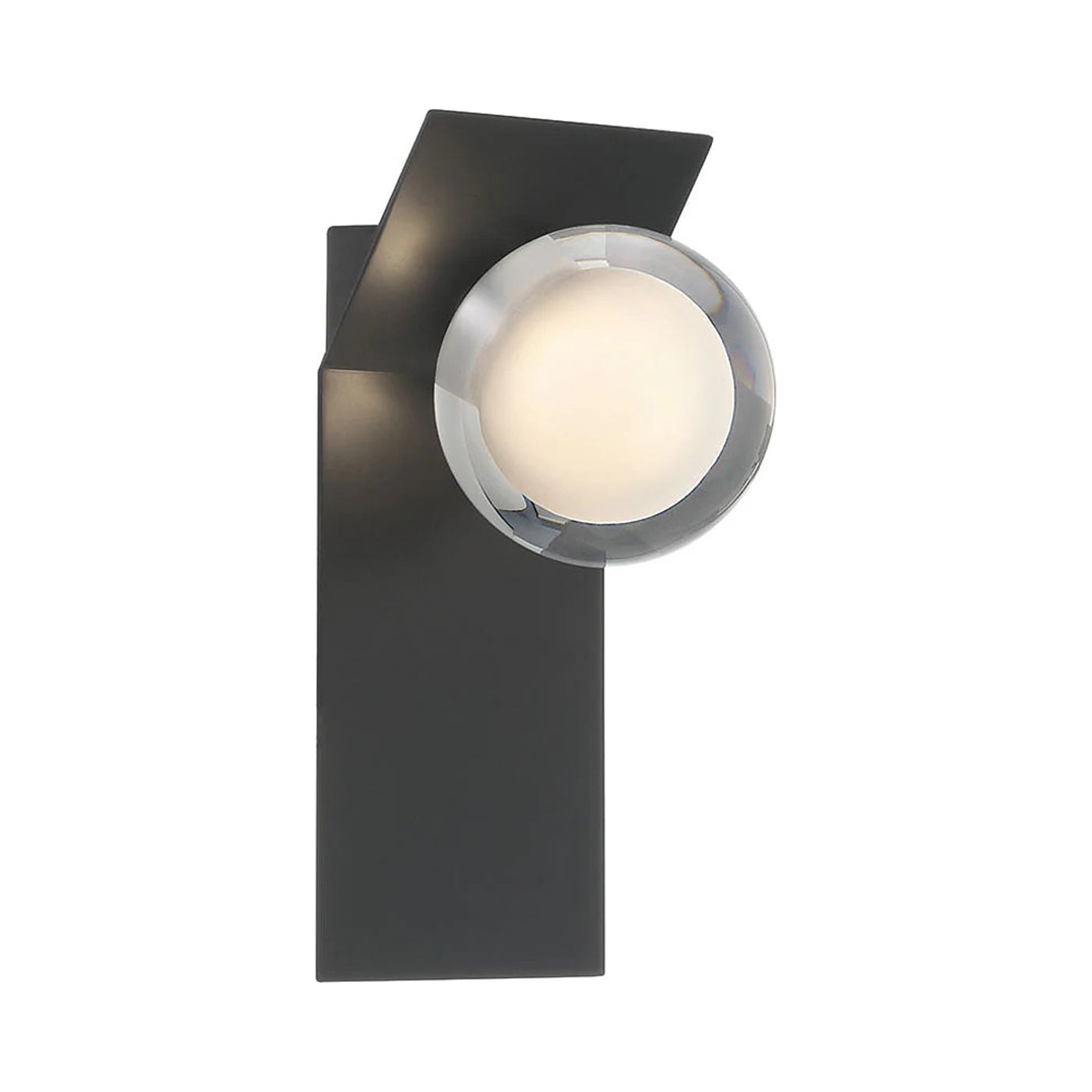 Vinci Vertical LED Wall Light in Metallic Black.