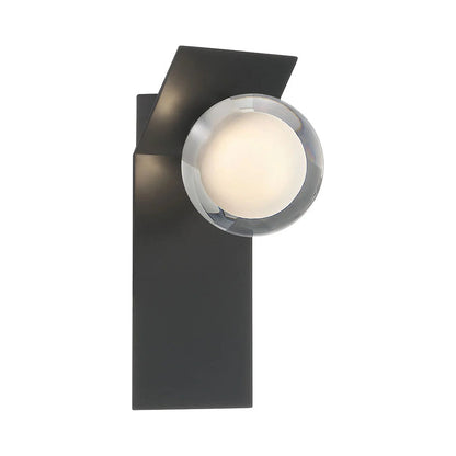 Vinci Vertical LED Wall Light in Metallic Black.
