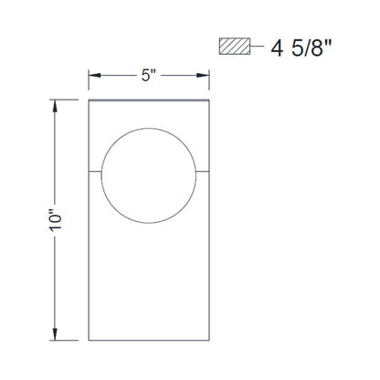 Vinci Vertical LED Wall Light - line drawing.