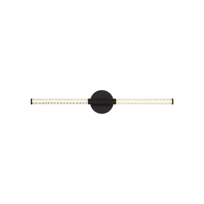 Volterra LED Bath Vanity Light in Matte Black (28-Inch).