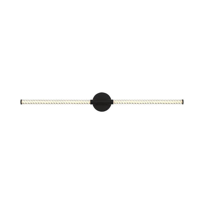 Volterra LED Bath Vanity Light in Matte Black (38.75-Inch).