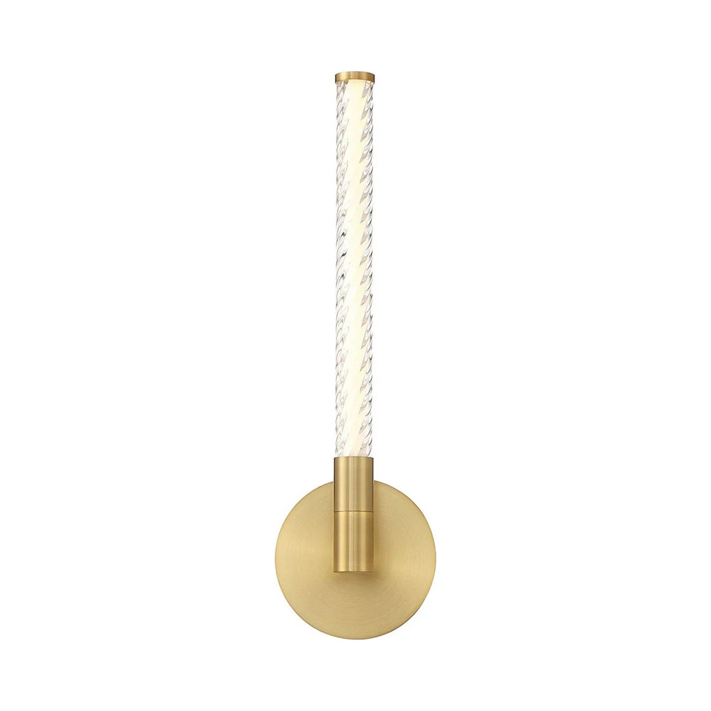Volterra LED Bath Wall Light in Plated Brushed Gold.