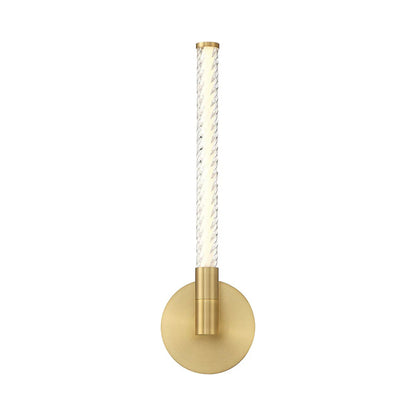 Volterra LED Bath Wall Light in Plated Brushed Gold.