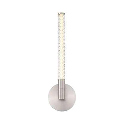 Volterra LED Bath Wall Light in Satin Nickel.