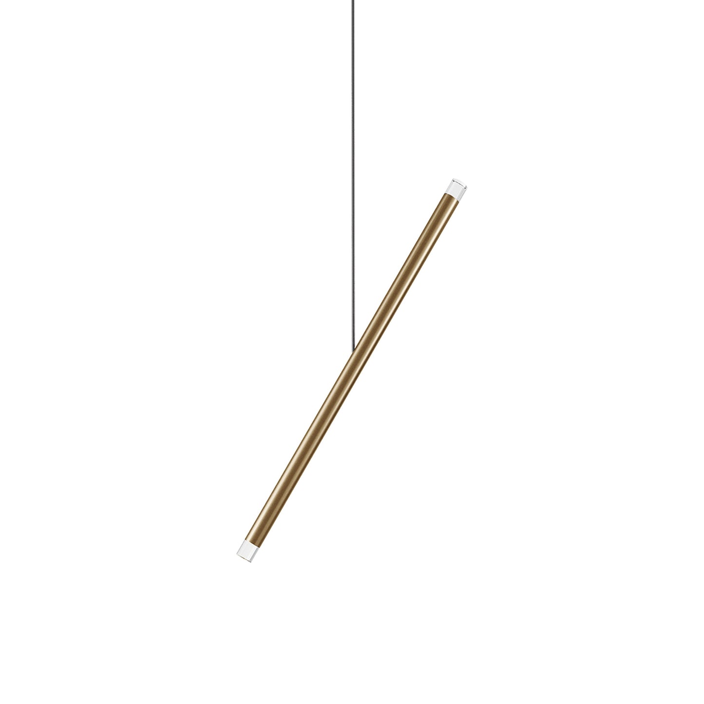A-Tube Nano Duo LED Pendant Light in Matte Champagne.