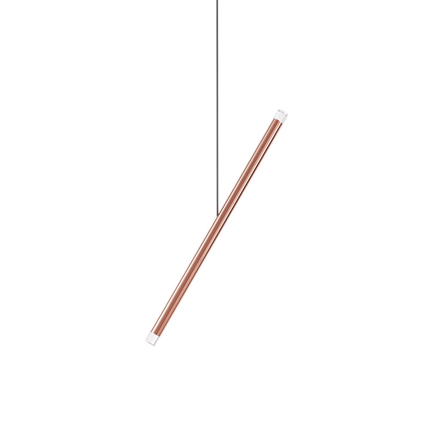 A-Tube Nano Duo LED Pendant Light in Rose Gold.