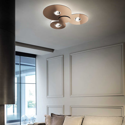 Bugia LED Multi Light Flush Mount Ceiling Light in living room.