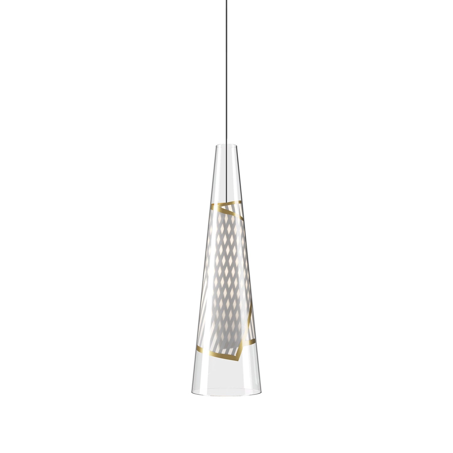 Cono di Luce LED Pendant Light in Gold (Small).