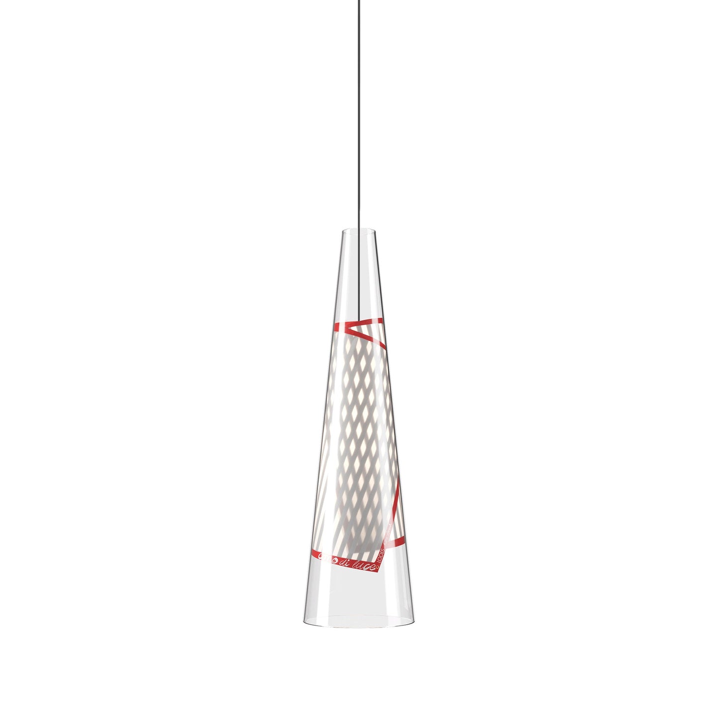 Cono di Luce LED Pendant Light in Red (Small).