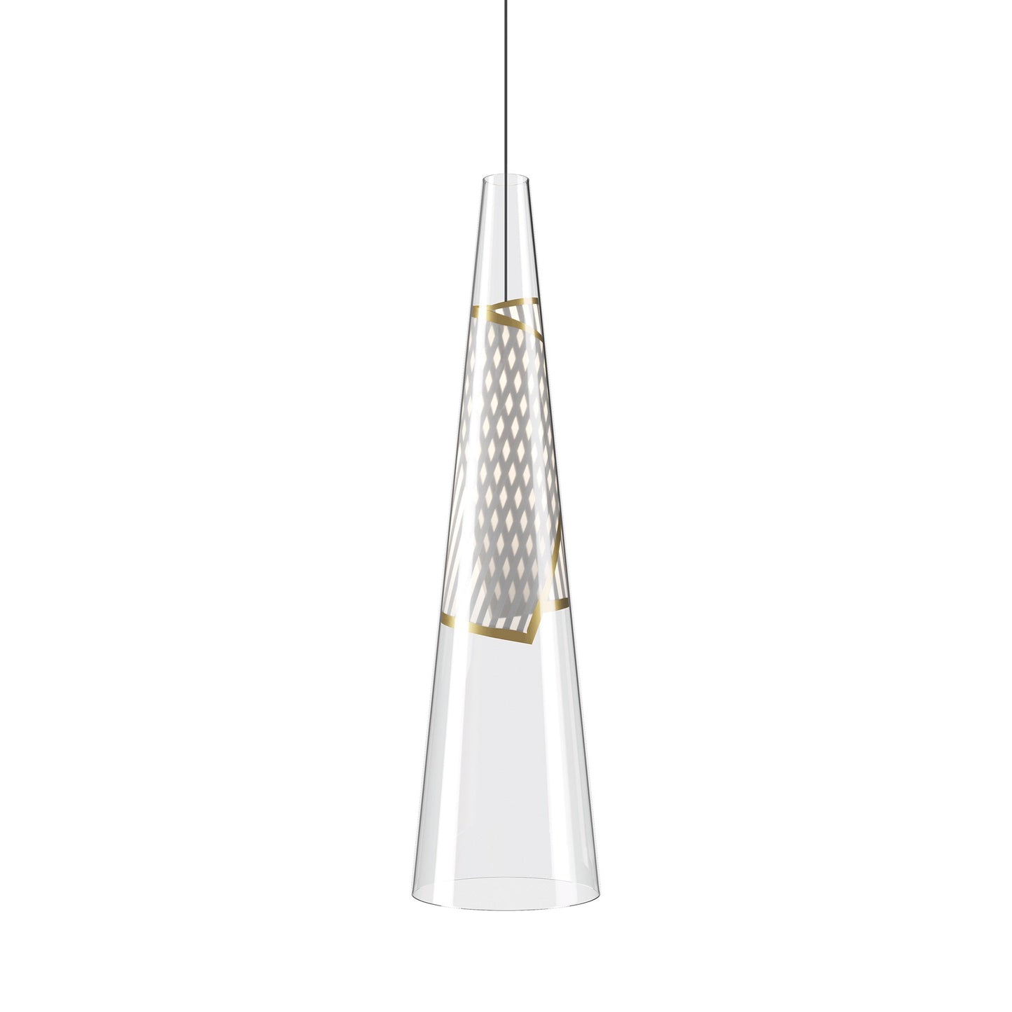 Cono di Luce LED Pendant Light in Gold (Large).