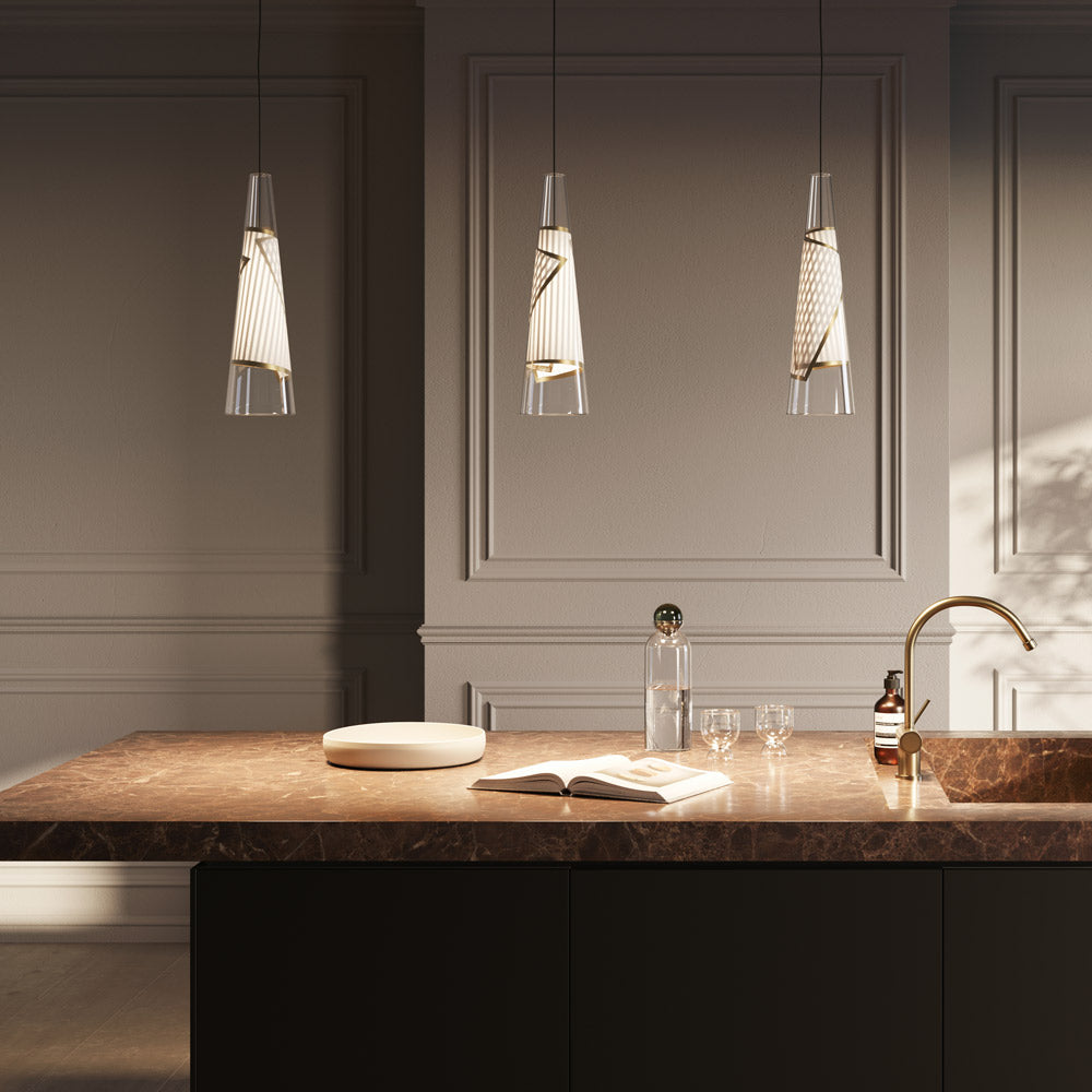 Cono di Luce LED Pendant Light in kitchen.