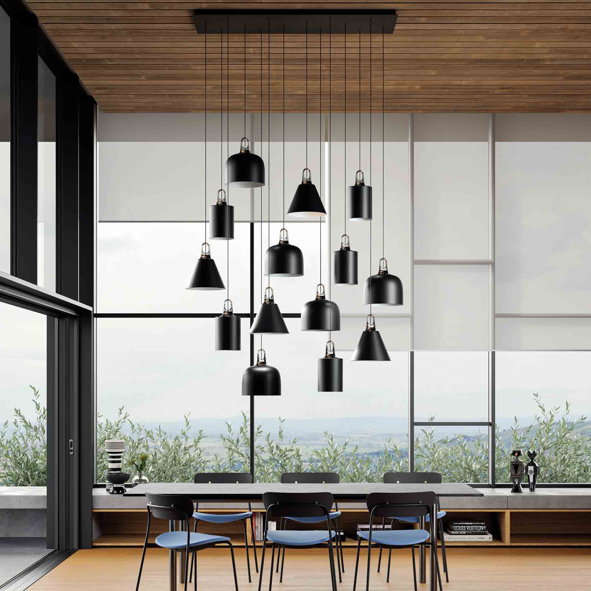 Jim Bell LED Pendant Light in restaurants.