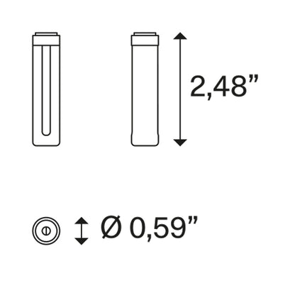 Map Ceiling Bracket - line drawing.